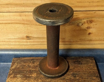 Twister Bobbin with Steel Accents, 11" Tall x 5.5" Wide