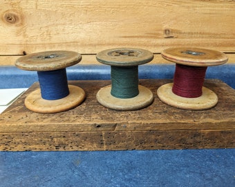 Set of 3 small spools 3 inches tall