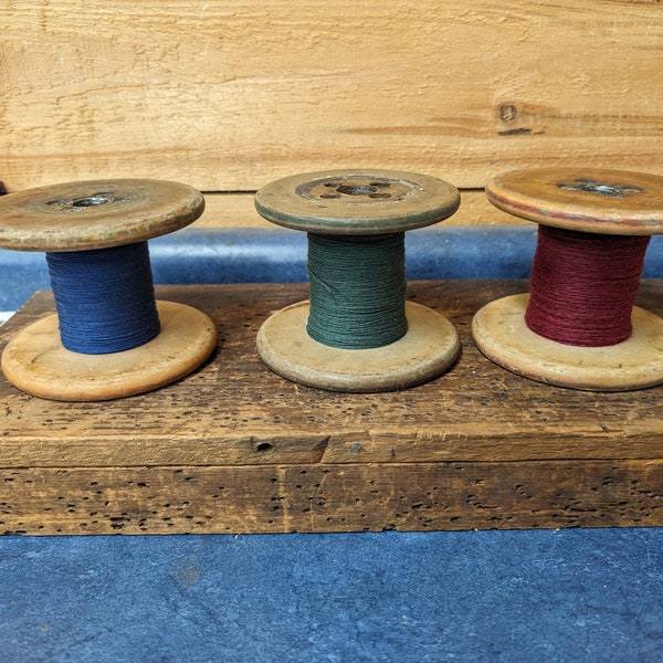 Set of 3 small spools 3 inches tall