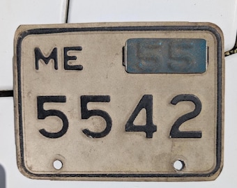 1955 Maine Motercycle License Plate