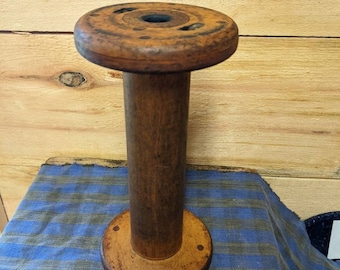 Wooden Spool 9.5" Tall x 4.5" Wide