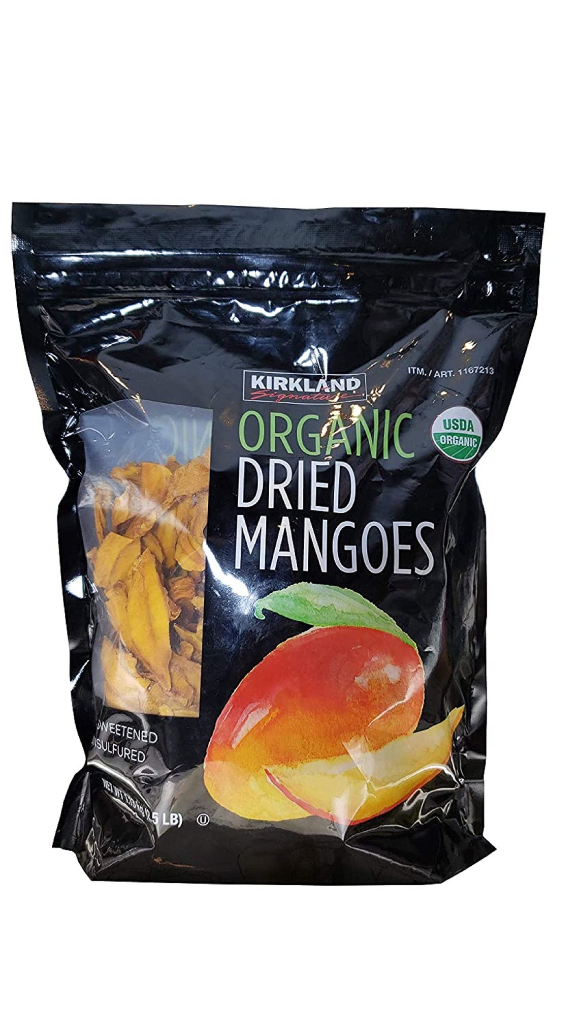Kirkland Organic Dried Mangoes Unsweetened 2.5LB Bag Etsy