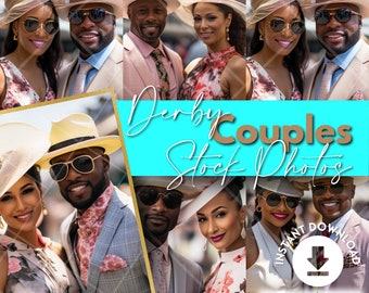 Derby Couples Stock Photo Bundle, Black Love Stock Photo, Kentucky Derby Stock Photo Bundle, Beauty Stock Photos, Stock Images for Websites