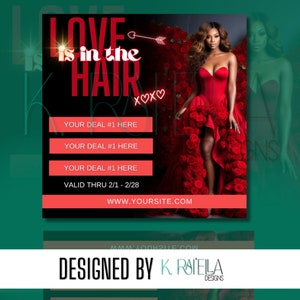 Valentine&#39;s Day Flyer/Canva Template/Diy Flyer/Social Media Template/Canva Flyer/V-Day Flyer/February Booking Flyer/February Book Now Flyer