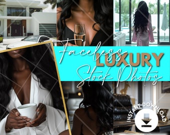 Faceless Stock Photos, Luxury Rich Girl Stock Photo Bundle, Black Women Stock Photo, Soft Life Photos, Stock Images for Websites, Self Care