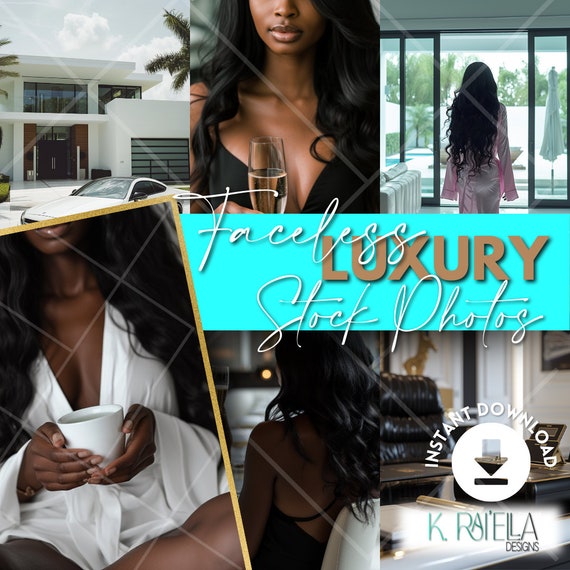 Faceless Stock Photos, Luxury Rich Girl Stock Photo Bundle, Black Women Stock Photo, Soft Life Photos, Stock Images for Websites, Self Care