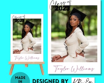 Graduation Polaroid Party Sign, Graduation Welcome Sign, Photo Graduation Poster, Graduation Party, Party Banner, Party Decor, Welcome Sign