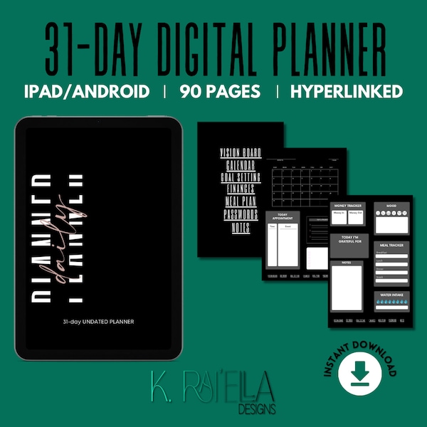 Vision Board Ebook Workbook Template Manifesting Mindset Goodnotes