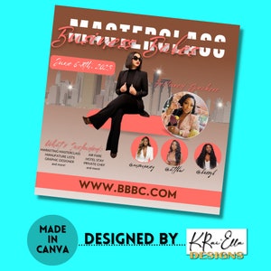 Masterclass FLYER, Brunch Flyer, Brunch Einladung Flyer, Social Media Flyer, Business Flyer, Canva Template, DIY Flyer
