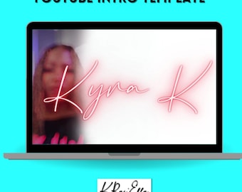 DIY Motion YouTube Intro - Editable Canva Template for Cute & Girly Animated Channel Art - Customizable Video Intro - Canva Template