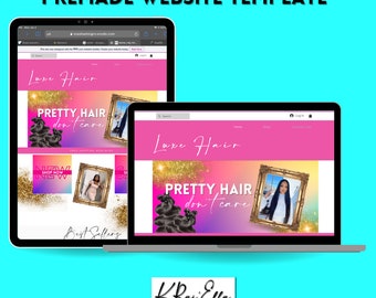 Wix Website Template, Wix Theme, Premade Website, Neutral Website Template, Online Store Theme, Premade Website Design, Pink Website