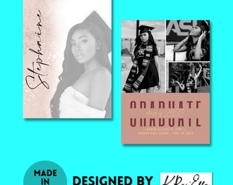 Graduation Announcement Card | CANVA Template | Instant Download | Editable Template | Modern Graduation Announcement | Graduation Party