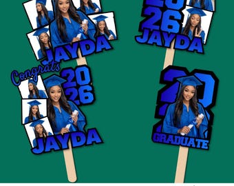Grad Fan 2026, Graduation Fan, Canva Editable Template, Graduate Fans Senior, Paddle Fan, Class of 2026 Design, Digital Download