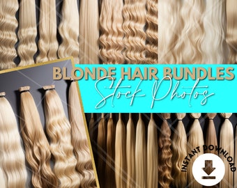 Blonde Hair Bundle Stock Images - High-Quality Photos of Blonde Weave, Closure, Frontal, Body Wave & Loose Wave for Small Business