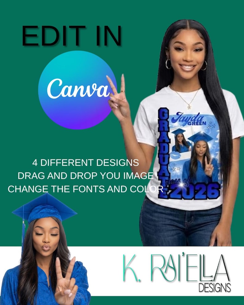Grad Shirt 2026 Template, Graduation Template, Canva Editable Template ...