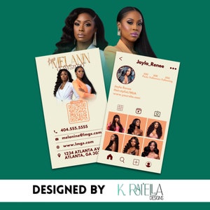 Instagram Business Card/IG Business Card 2023, QR code Business Card, Diy Canva Template Design, IG Influencer Cards, Premade Business Cards