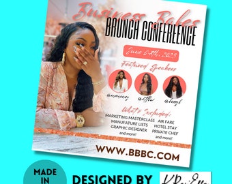 Brunch Flyer, Bridal Brunch Flyer, Brunch Invitation Flyer, Networking Event, Social Media Flyer, Business Flyer, Canva Template,  DIY Flyer