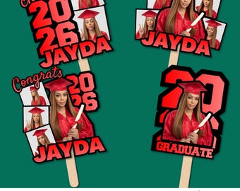 Grad Fan 2026, Graduation Fan, Canva Editable Template, Graduate Fans Senior, Paddle Fan, Class of 2026 Design, Digital Download