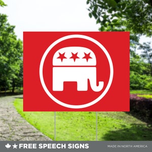 REPUBLICAN PARTY - Trump - GOP - Political Sign - Outdoor Lawn Sign Yard Sign - Election Campaign Sign - Presidential Election