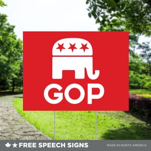 TRUMP - GOP - Political Sign - Outdoor Lawn Sign Yard Sign - Election Campaign Sign - Presidential Election - USA - Vote
