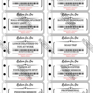 Printable Coupon Book for Sister, Instant Download Printable PDF With ...