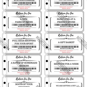 Printable Coupon Book for Kids, Instant Download Printable PDF With ...