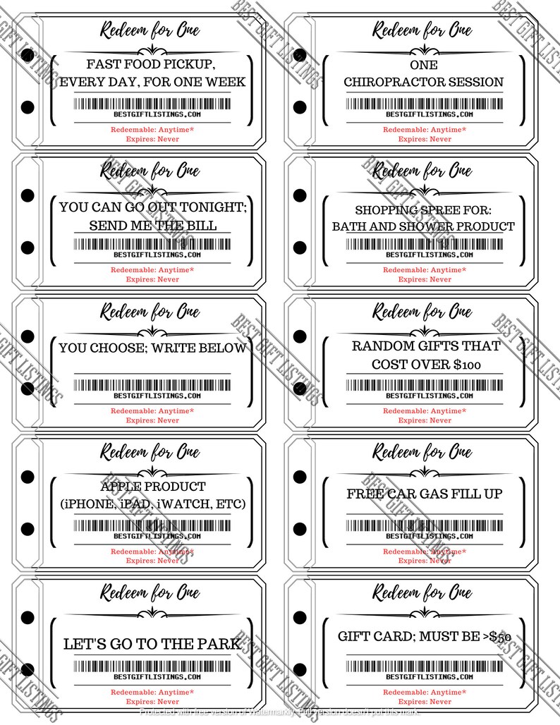Printable Coupon Book for Sister, Instant Download Printable PDF With ...