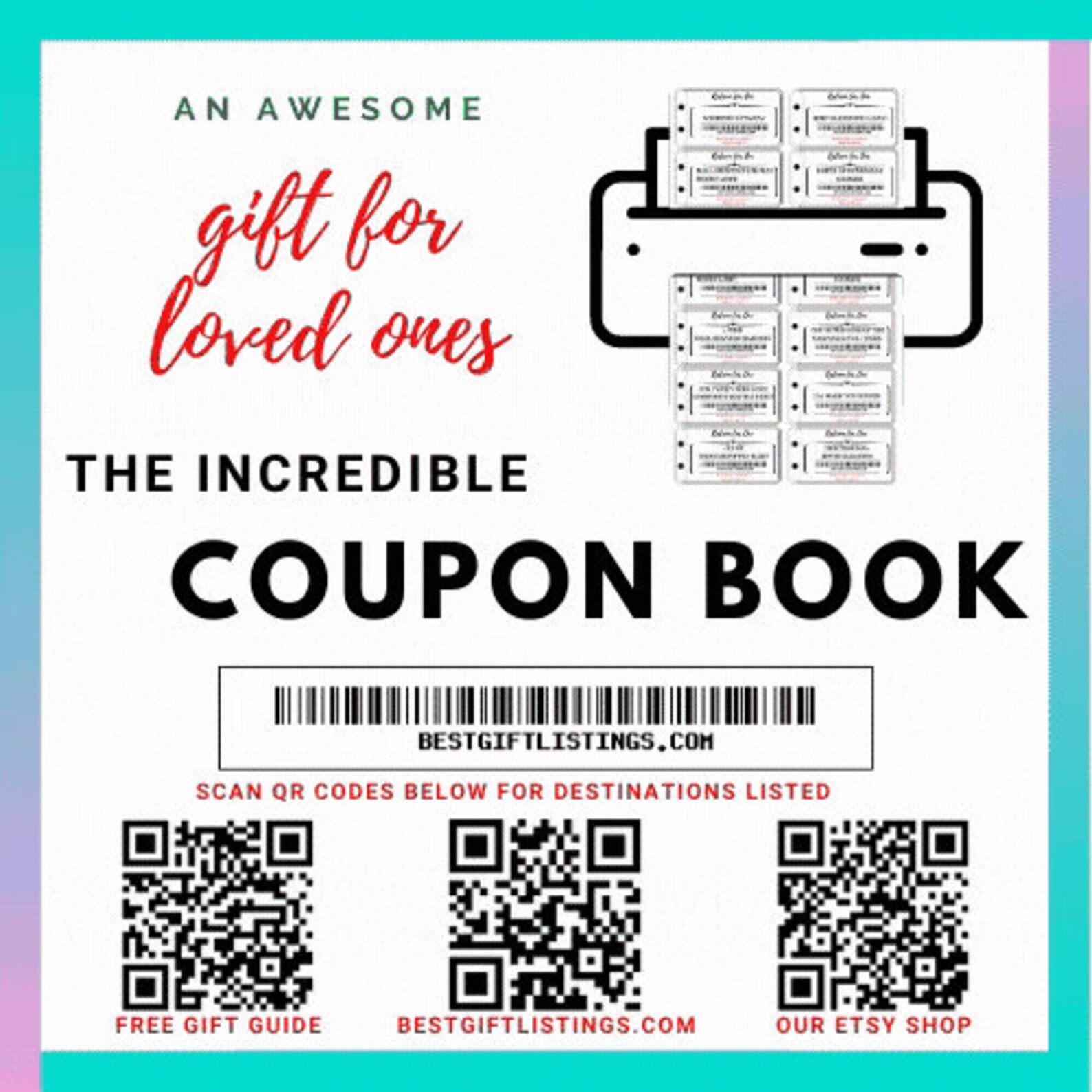 Printable Coupon Book | Fully Customizable Coupons | Holiday Gifts ...