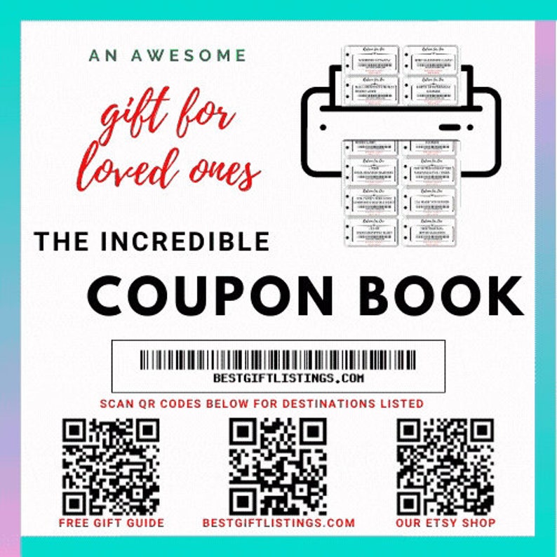 Printable Coupon Book Fully Customizable Coupons Holiday Gifts Instant
