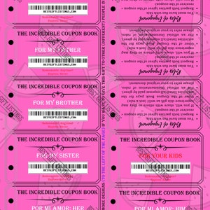 Printable Coupon Book | Fully Customizable Coupons | Holiday Gifts ...