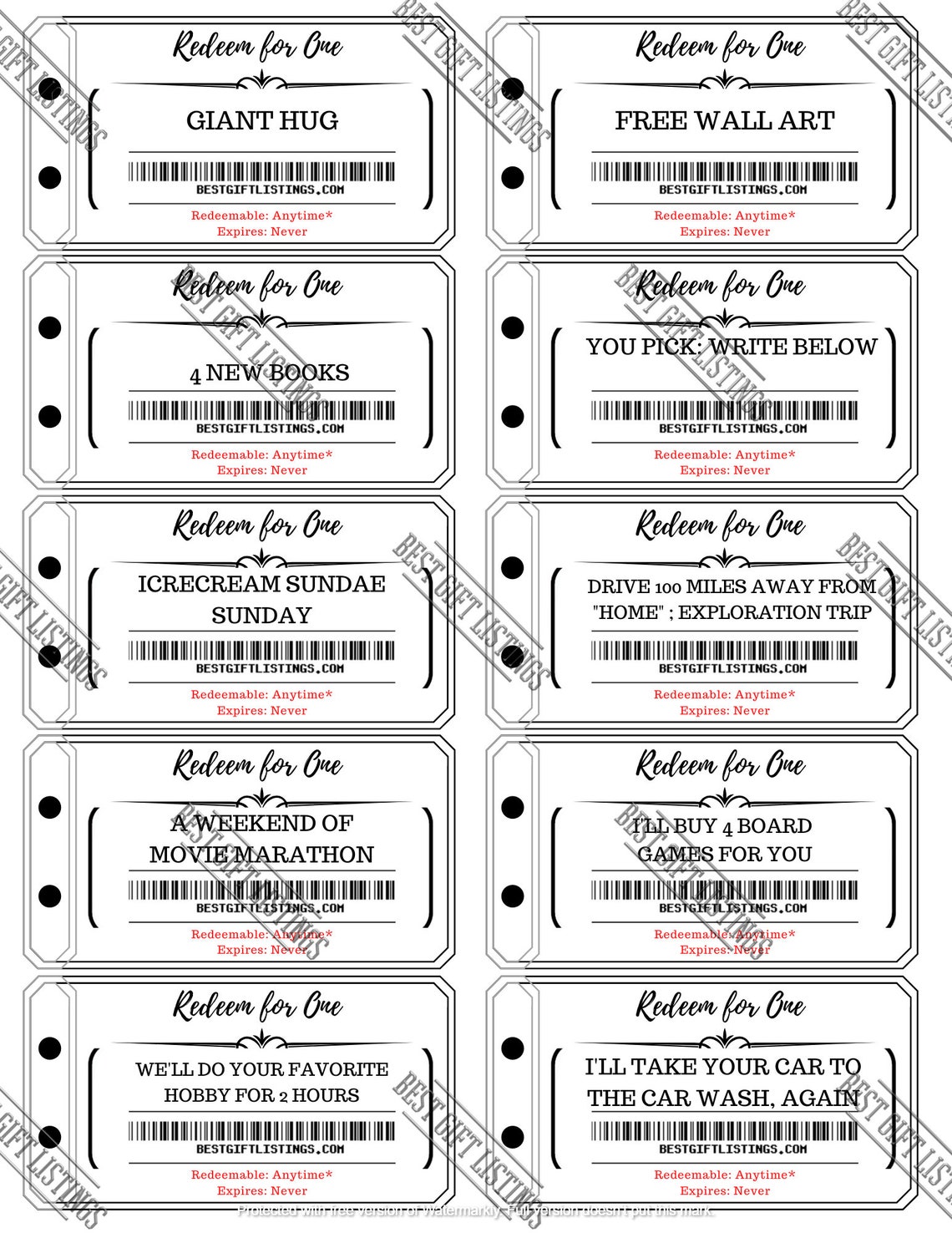 Printable Coupon Book for Sister, Instant Download Printable PDF With ...