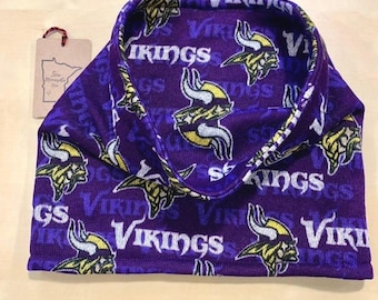 Minnesota Vikings Sweater Knit Cowl Scarf | adult & childrens sizes | double sided winter scarf  | NFL | SKOL | purple scarf | unique find