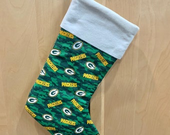 Quilted Green Bay Packers Christmas Stocking - Camouflage