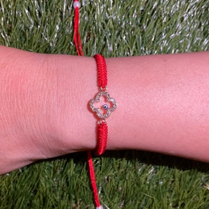 Red Evil Eye Charm Adjustable Bracelet