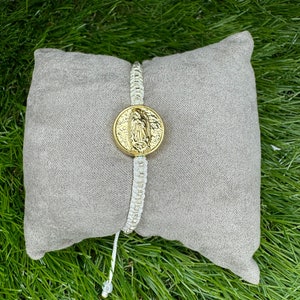 Gold Colord Charm Virgin Mary Bracelet