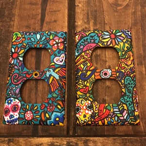 Hand Painted Mexican Art Switchplate