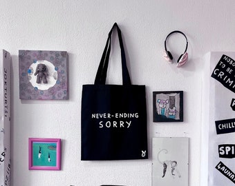 NEVER-ENDING SORRY tote bag by iidziiba