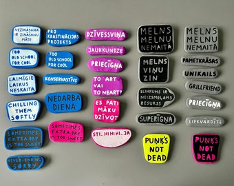 Text brooch by IIDZIIBA Collection 1