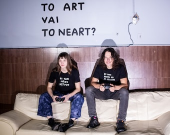 Camiseta unissex de algodão orgânico // QUALQUER TEXTO por IIDZIIBA