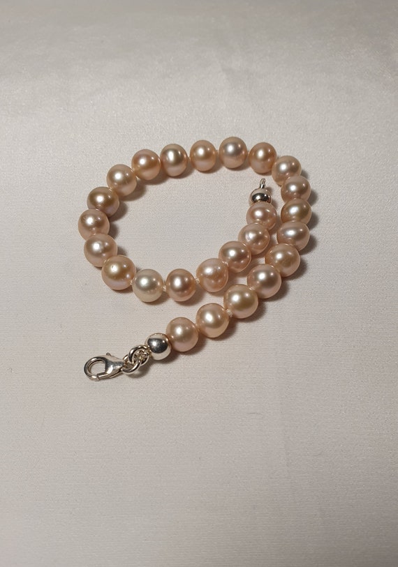 BR 8 PEARL 925/% silver bracelet with baroque freshwater pearl,nickel free