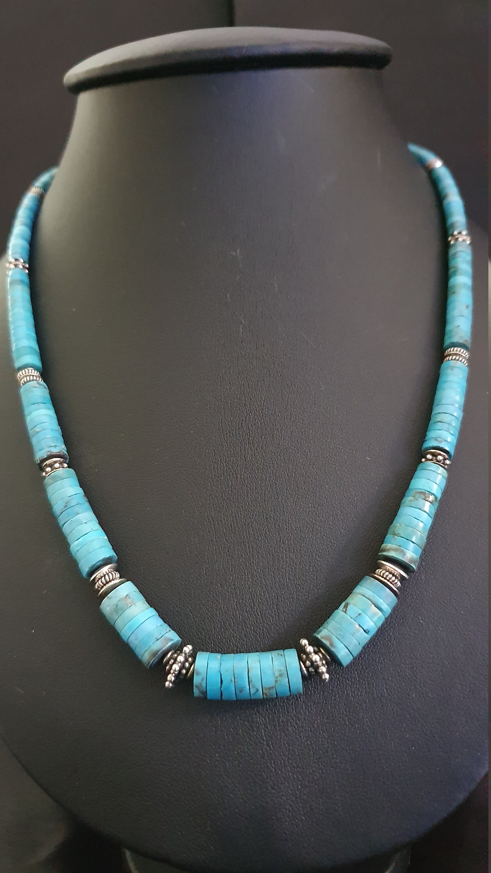 Necklace in Authentic Turquoise and Silver 925 Nickel Free N Etsy UK