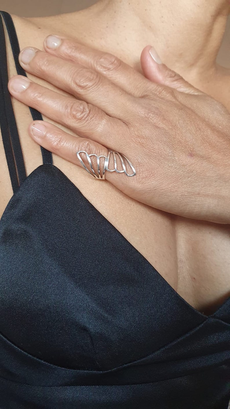 contrary to glamorous plain fit silver ring R11 p