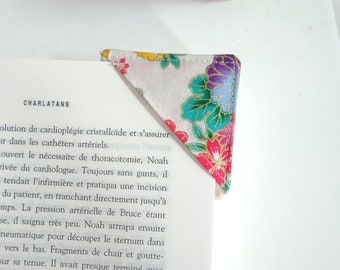 Signet d'angle motif japonais, marque-page en tissu, livre, cadeau pour amoureux de lecture, papillons