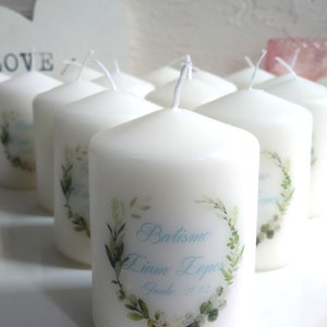 Guest candle - personalized candle - baptism candle - baptism gift - wedding gift - guest gift - personalized gift