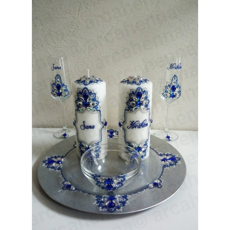 Plateau de Mariage, Plateau Bougies, Plateau Bougie Bijou, Mariage Personnalisée, Henné, Orientale