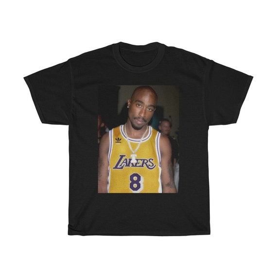 2pac Wearing Lakers Jersey Number 8 