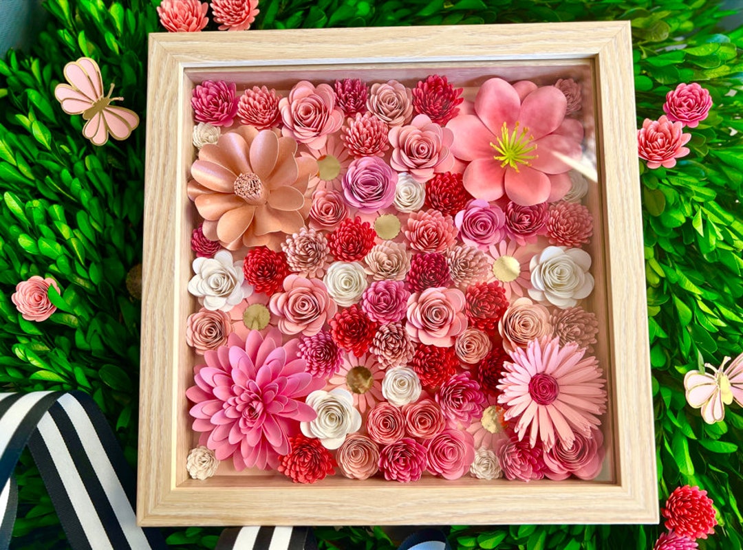 Floral Shadow Box Shadow Box Birthday Mother's Day Gift Anniversary