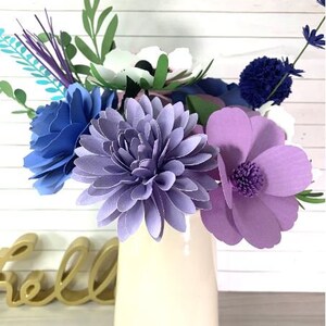 Paper Flower Bouquet- Paper Flower Arrangement- Handmade Paper Flower- Mom Gift- Wedding Arrangement