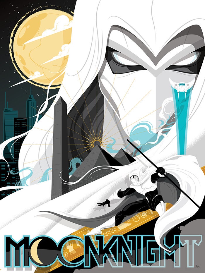 Art print Moon Knight - Lunar Cycle 30x40cm with / without frame by Star  Wars from 16.34 €