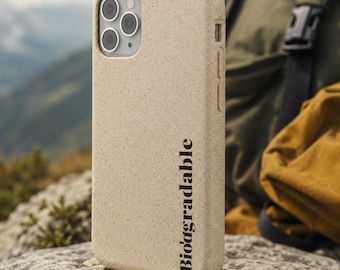 Biodegradable Bamboo Fiber iPhone Case, Eco Friendly Matte Cover, MagSafe Compatible
